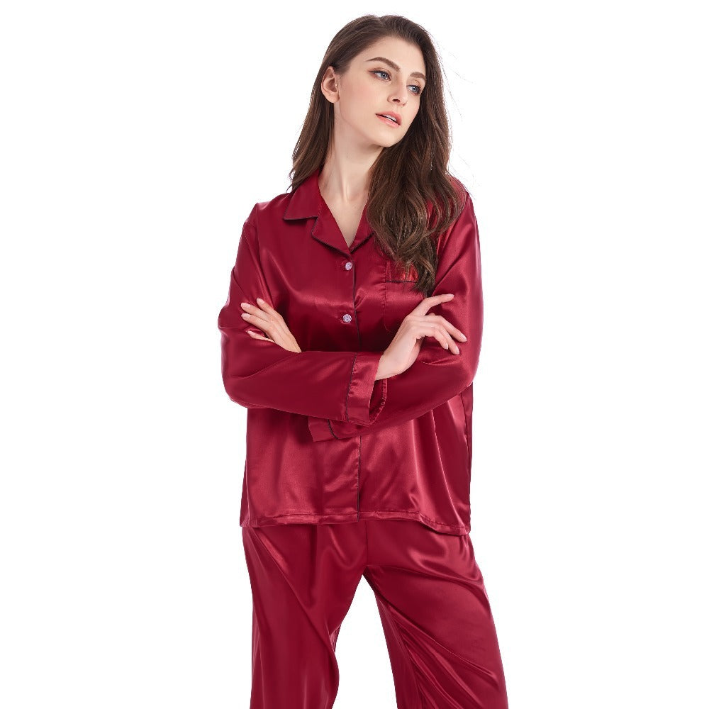 Silk long sleeve pajamas