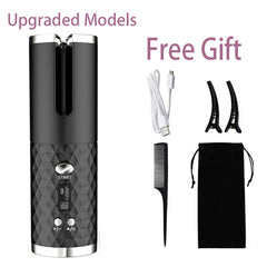 LED Screen Electric Automatic Rotating Curling Iron 3000mAh Mini Portable Thermostatic Electric Cordless Hair Curler