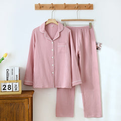 Long Sleeve Pajamas Men's And Women's Cotton Loose Outfit