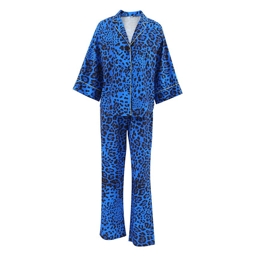 Fashion Leopard Print Pajamas Suit Women - Egga Concept