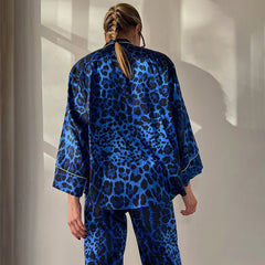 Fashion Leopard Print Pajamas Suit Women - Egga Concept